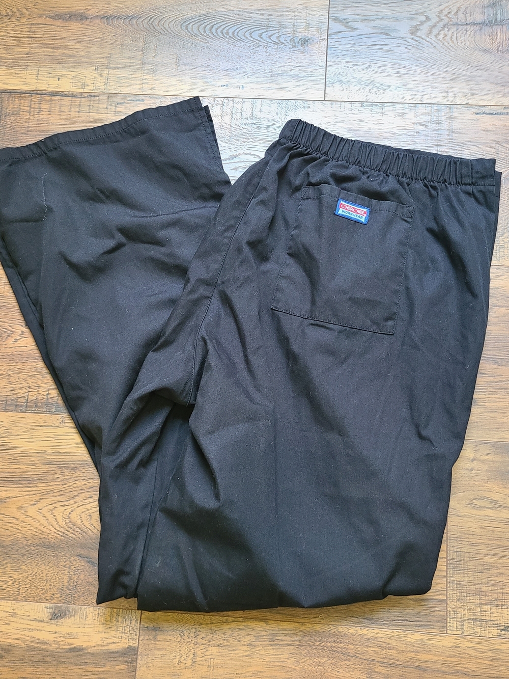Dickies Men's Black Elastic-Waist Scrub Pants